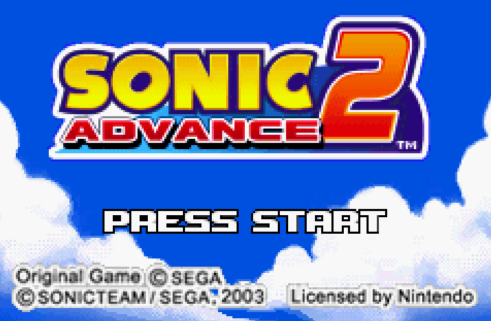 Sonic Advance 2 Title Screen